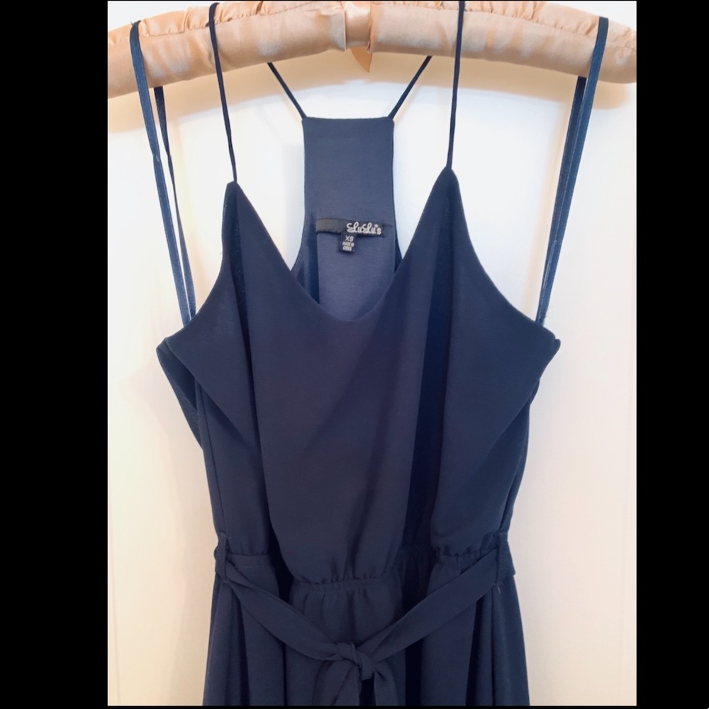 Lulu’s Navy Blue Chiffon Dress size XS